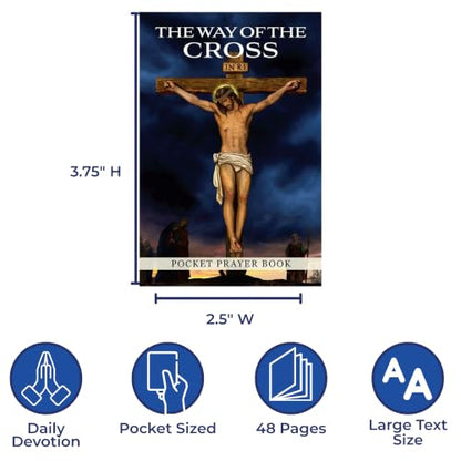 The Way of the Cross Pocket Prayer Books, Catholic Devotional, Pack of 3