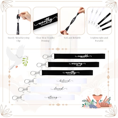 Huhumy 12 Pcs Christian Makeup Bag, Black White, Inspirational Words - color: Black White, style: Inspirational Words