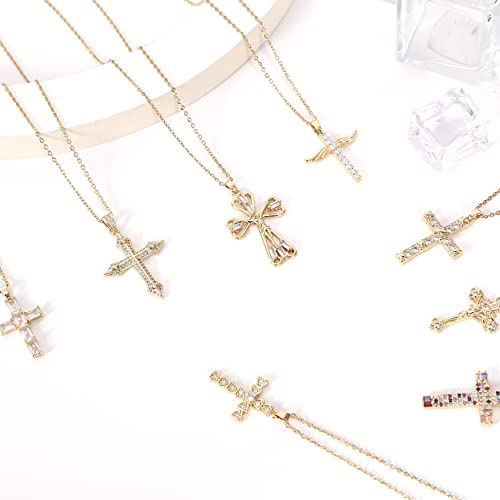 Cross Pendant Necklace for Women Jewelry Gold Cross Necklaces for Women Cross Necklace Minimalist Trendy Jewelry Valentines Day - style: CN12