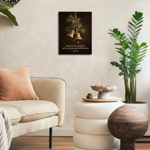 SHQIEUDH Christmas Christian Bible Verse Wall Art Decor Framed 11x14 - color: christmas-06