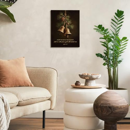 SHQIEUDH Christmas Christian Bible Verse Wall Art Decor Framed 11x14 - color: christmas-06