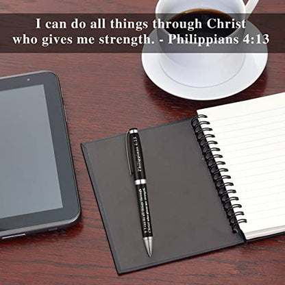 Chinco 2 Pack Engraved Bible Verse Ballpoint Pens, Christian Gifts