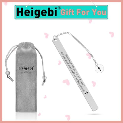 Christian Bookmark Stainless Steel Bible Verse Book Marker Bible Verse Metal Bookmark for Men Women Book Lovers Readers Students Religious Gifts for Women Men Girls Baptism Graduation Gift