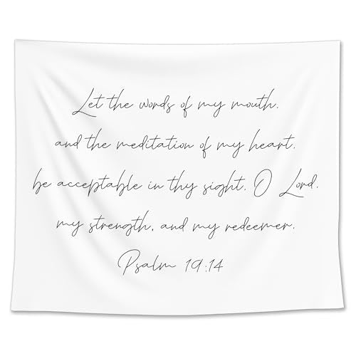 EGBTL Christian Tapestry, Bible Verse Wall Tapestry for Bedroom, Religious Scripture Modern Minimalist Tapestries Wall Hanging Decor for Home Church Office Living Room, 50x60 Inches