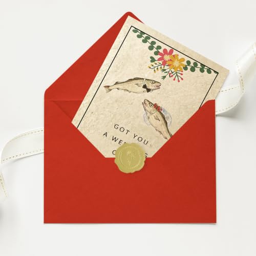 fancu Funny Wedding Card Gift for Couple Bride Groom Congratulations Card - color: ZC-060