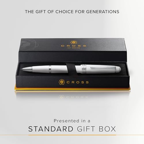 Cross Bailey Light Rollerball Pen, Polished White, Medium Point, Black Ink - color: Polished White