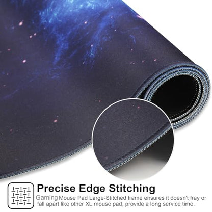 XXL Gaming Mouse Pad 35.4x15.7 Professional Large Mouse Pad & Computer Game Mouse Mat-90x40 Spacebluedot - color: Spacebluedot, size: 35.4L x 15.7W inches