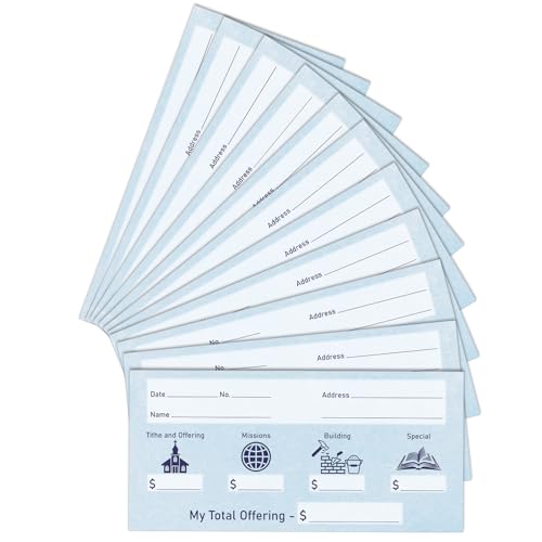 Eaasty 200 Pcs Church Offering Envelopes Bill Size Donation,Fresh Style - style: Fresh Style