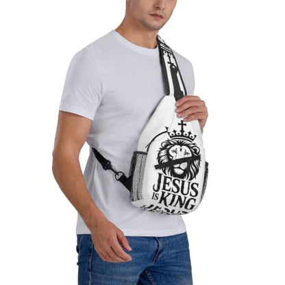 Jesus Crossbody Sling Bag For Women Men Fashion Jesus Is King Chest Bag Shoulder Sling Backpack Daypack For Sport Travel Hiking - color: Jesus is King 2
