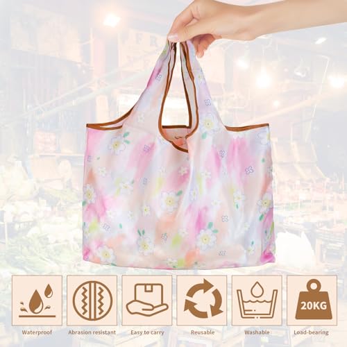 Large Foldable Grocery Bag Set of 3 Reusable Shopping Bags