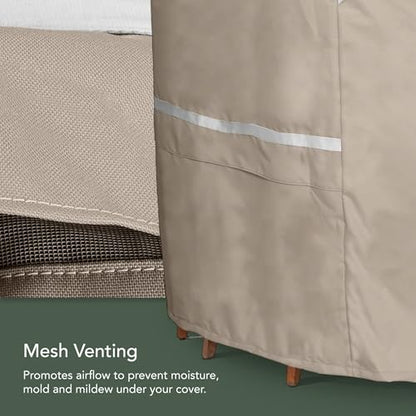 Covermates Prestige Round Dining Table Cover, 60D x 30H Clay - color: Prestige Clay Heavy Duty Fade Resistant Polyester, size: 60DIAMETER x 30H