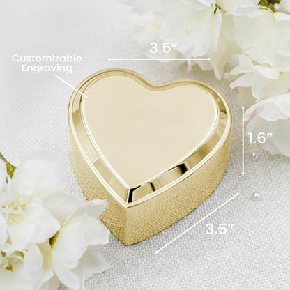 Cherished Moments Personalized Confirmation Jewelry Box, Heart Keepsake - color: Gold-Confirmation