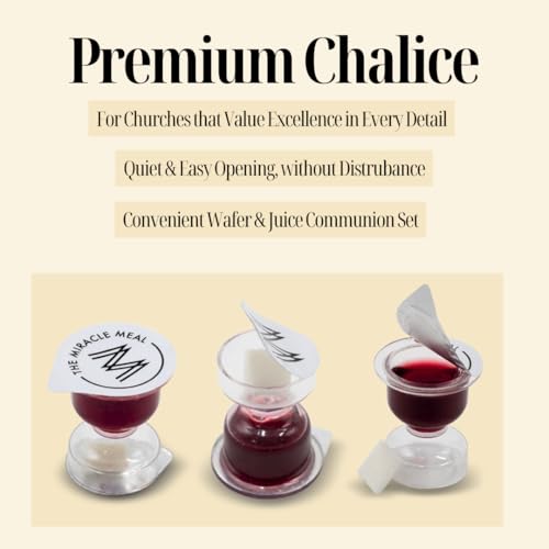 Miracle Meal Prefilled Chalice Communion Cups & Wafer Set, Box of 100ct - size: 100 Count