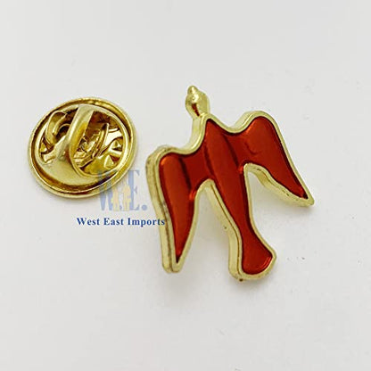12 Pcs Holy Spirit Lapel Pin, Enamel Dove Confirmation Favors - color: Red