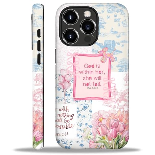 Case for iPhone 16 Pro Max,Shockproof TPU Bumper Drop Protection Hybrid 2-Layer Hard Cover for iPhone 16 Pro Max-Flower Bible Pattern - color: Flower Bible Pattern, size: iPhone 16 Pro Max