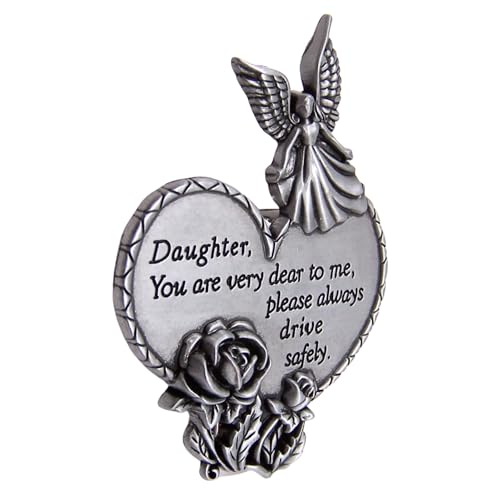 Daughter Drive Safely Visor Clip, Heart and Angel Design,1-7/8 Inches
