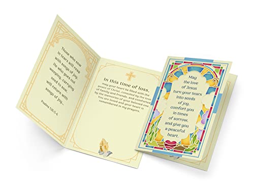 Prime Greetings Sympathy Card Religious With Envelope, Made in America, Thick Card Stock with Premium Envelope Packaged in a Reusable Presentation Mailer, Eco-Friendly, 5in x 7.75in