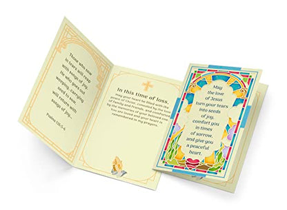 Prime Greetings Sympathy Card Religious With Envelope, Made in America, Thick Card Stock with Premium Envelope Packaged in a Reusable Presentation Mailer, Eco-Friendly, 5in x 7.75in