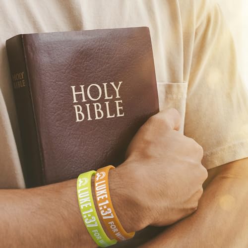 12 Pieces Bible Verse Bracelets Religious Silicone Wristbands