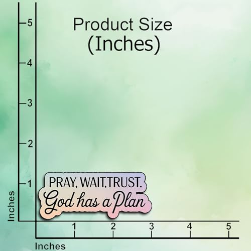 (3Pcs) Pray Wait Trust God Has a Plan Sticker Inspirational Christian Vinyl Decal Waterproof Faith Based Aesthetic Stickers Laptop Water Bottle Planner Gifts Women Teens Adults Friends 3x1.3 Inch - color: God Has a Plan
