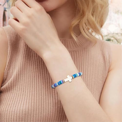 Cute Cross Bracelet Teen Girl Gifts Trendy Stuff Christian Gifts for Kids/Girls/Boys/Teens/Women Jewelry Colorful Jesus Bracelets Christmas Religious Communion Baptism Confirmation Gifts - color: 2-Always Remember C