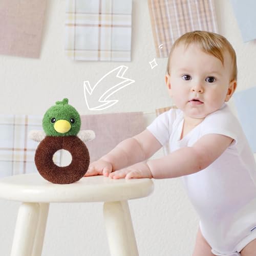 Karenhi Green Mallard Duck Stuffed Animal Little Stuffed Animal Praying - color: Mallard Duck