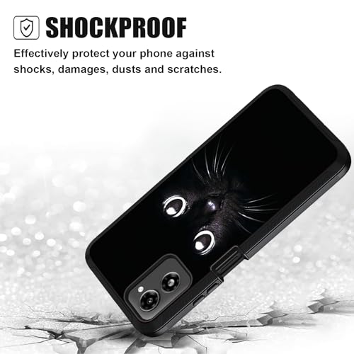 Designed for Moto G Power 5G 2024 Case, Military Grade Heavy Duty 3-Layer Shockproof Full-Body Protective Cover for Motorola Moto G Power 5G 2024, Cute Cat Face - color: Cute Cat Face