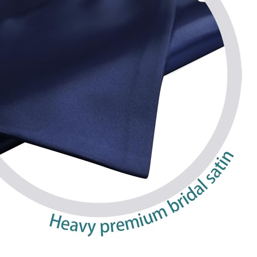 Premium Choir V Stole - Solid Color - Satin - Unisex - color: Navy Blue