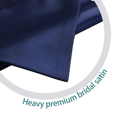 Premium Choir V Stole - Solid Color - Satin - Unisex - color: Navy Blue