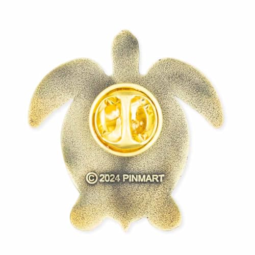 Beach & Ocean Lapel Pins - Gold & Silver Sea Life, Nautical & Tropical Designs - color: Antique Gold Sea Turtle, size: 10 Pack