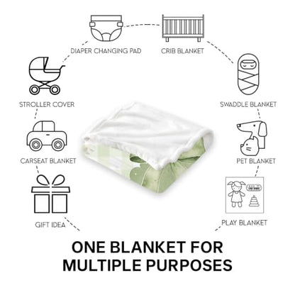 Personalized Goose Baby Blanket, Garden Goose Nursery Throw Gift - color: #Ver10