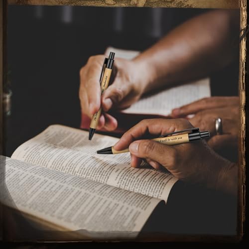 Cholemy 100 Pcs Christian Bible Verse Pens Jesus Inspirational, Black - color: Black