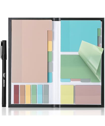 Mr. Pen- Transparent Sticky Notes Set, 410 Pack - color: Morandi, size: 1 Set