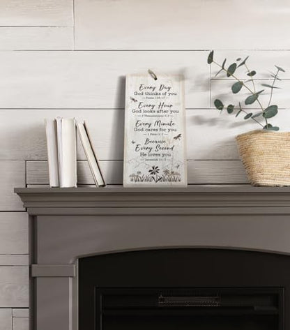 YZEXEZY Inspirational Religious Wall Decor-Christian Sign Bible Verse Sign12"x6" Farmhouse Christian Home Office Decor-Every Day - style: Every Day
