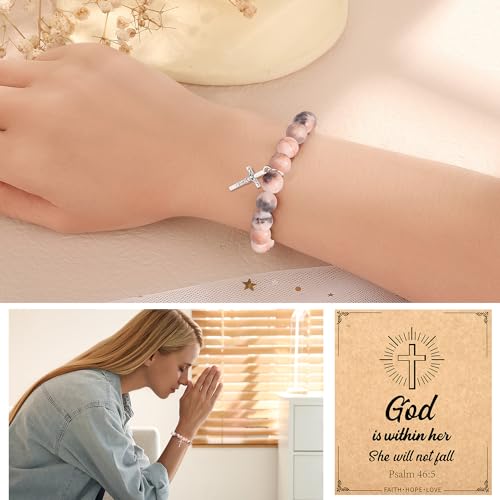 Christian Grandparents - Day Gifts for Women, Religious Cross Bracelet - color: God is-10