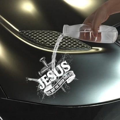 Premium Jesus The Way The Truth The Life Car Decal – Christian Cross Sticker, Faith Vinyl Decal for Car, Truck, Laptop, Christian Gift Size 6x6 inches - size: Size 6x6 inches