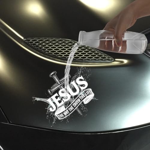 Premium Jesus The Way The Truth The Life Car Decal – Christian Cross Sticker, Faith Vinyl Decal for Car, Truck, Laptop, Christian Gift Size 6x6 inches - size: Size 6x6 inches