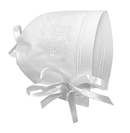 Stephan Baby Baby-Girls Av2023-stephan Baby-Stephan Baby Keepsake Cutwork Handkerchief Christening Bonnet with S-8e8e39c2 - color: Straight Hem