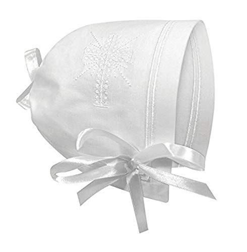 Stephan Baby Baby-Girls Av2023-stephan Baby-Stephan Baby Keepsake Cutwork Handkerchief Christening Bonnet with S-8e8e39c2 - color: Straight Hem