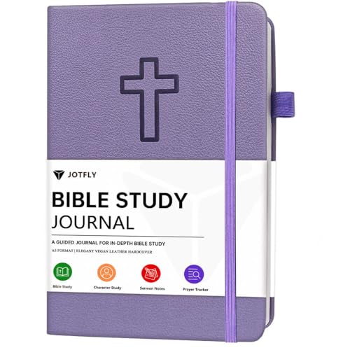 Bible Study Journal - Church Notes Notebook for Note Taking & Reflection - Guided Bible Study Notebook - Faith-Based Religious Gifts & Bible Study Supplies (Lavender) - color: Lavender, size: 7" x 10"