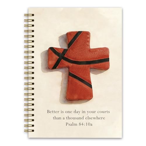 Christian Basketball Notebook, Basketball Coach Gifts for Men & Women & Players, Church Notes Bible Journal for Boys Kids, Prayer Bible School Supplies Notebooks,5.5x8.3 Inches(Red) - color: Red Basketball