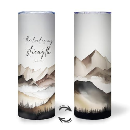 Christian Religious Mountain 20oz Travel Coffee Mug Tumbler - color: lordA