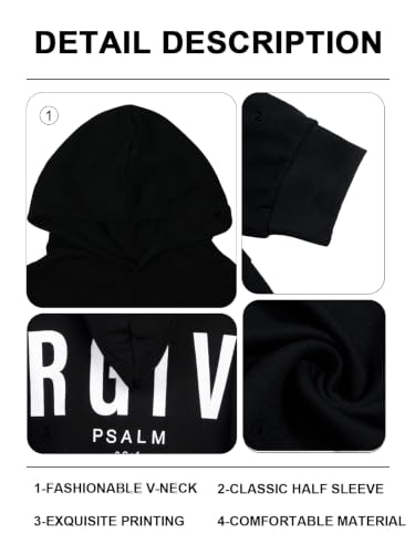 Christian Hoodies Women Blessed Sweatshirts Jesus Religious Sayings Sweater - color: Black 2, size: Small