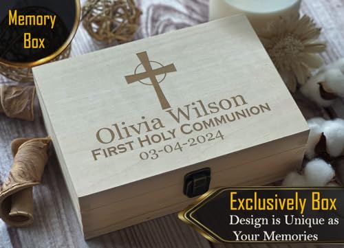 Custom Name and Date Christian Engraving Gift for First Holy Communion - Tailored for a Meaningful Spiritual Milestone