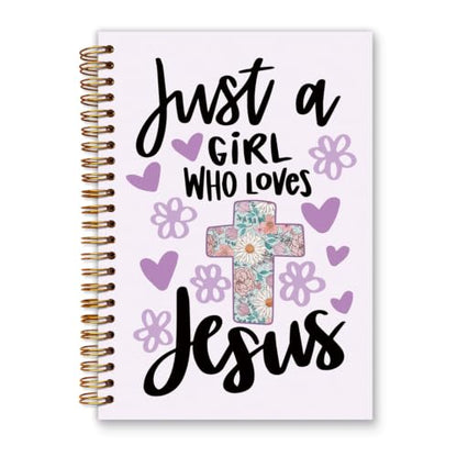 foedor Purple Christian Bible Verse Spiral Notebook Journal, 5.5×8.3 Inch - style: jesus purple