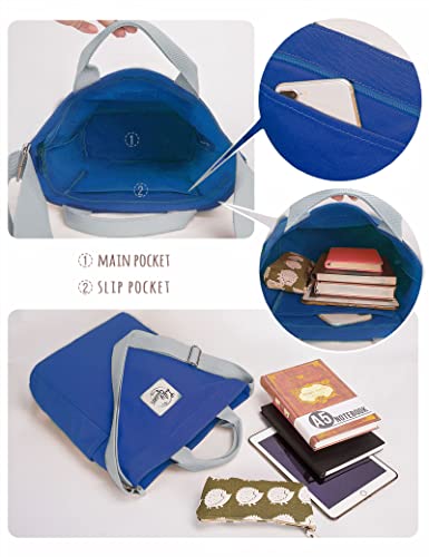 Lily queen Women Canvas Tote Handbags Casual Shoulder Work Bag Crossbody - color: Royal Blue