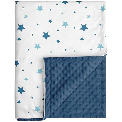 Fleece Baby Blankets for Girls & Boys, Infant Toddler Blanket - color: Navy Blue Star