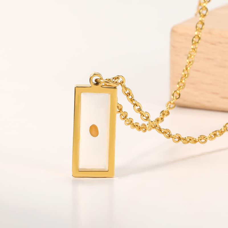 Mustard Seed Necklace - Rectangle, Round, Mountain, Hill Christian Faith Geometric Religious Inspirational Gift With Message Card - color: Gold, style: Retangle