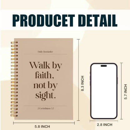 Christian Bible Verse Notebook for Women Men 5.5x8.3 - color: Bible