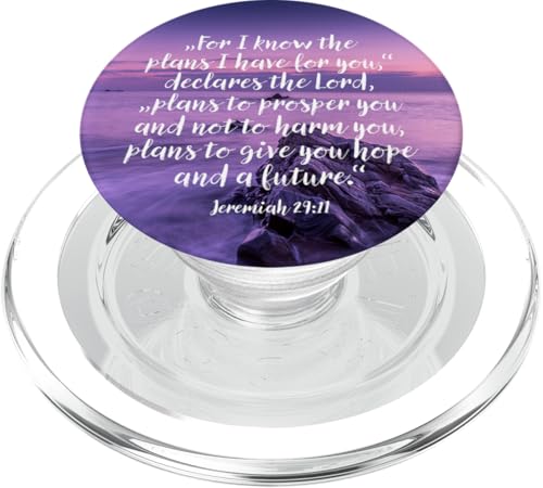 Bible Verse Jeremiah 29 11 Religious Gift Faith Christian PopSockets PopGrip for MagSafe - style: Magnetic PopGrip